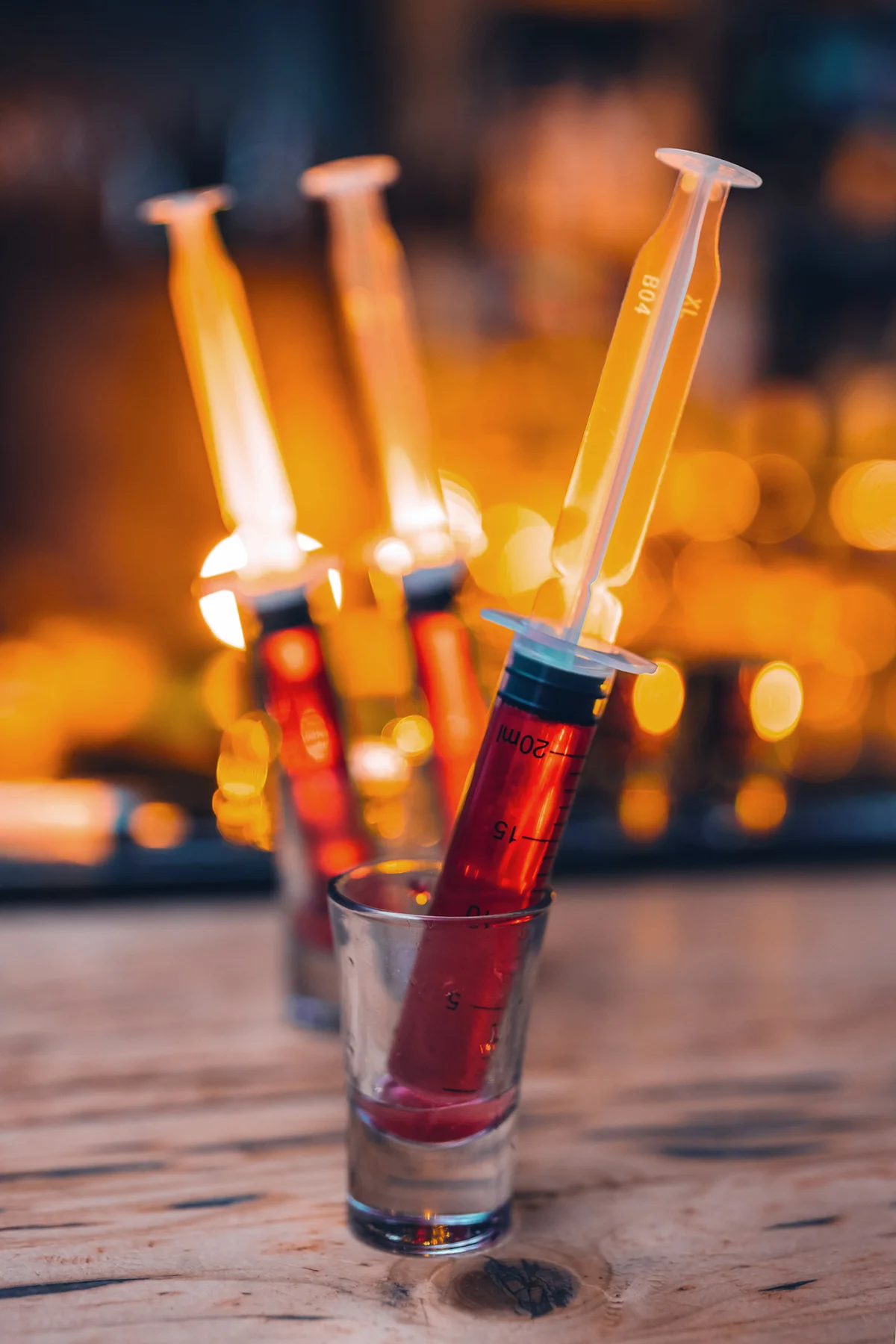 Shot in syringe