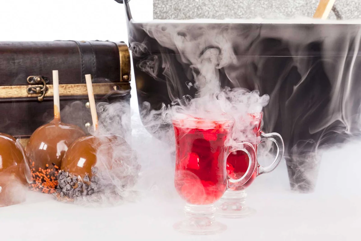 red hot apple cider halloween cocktail punch