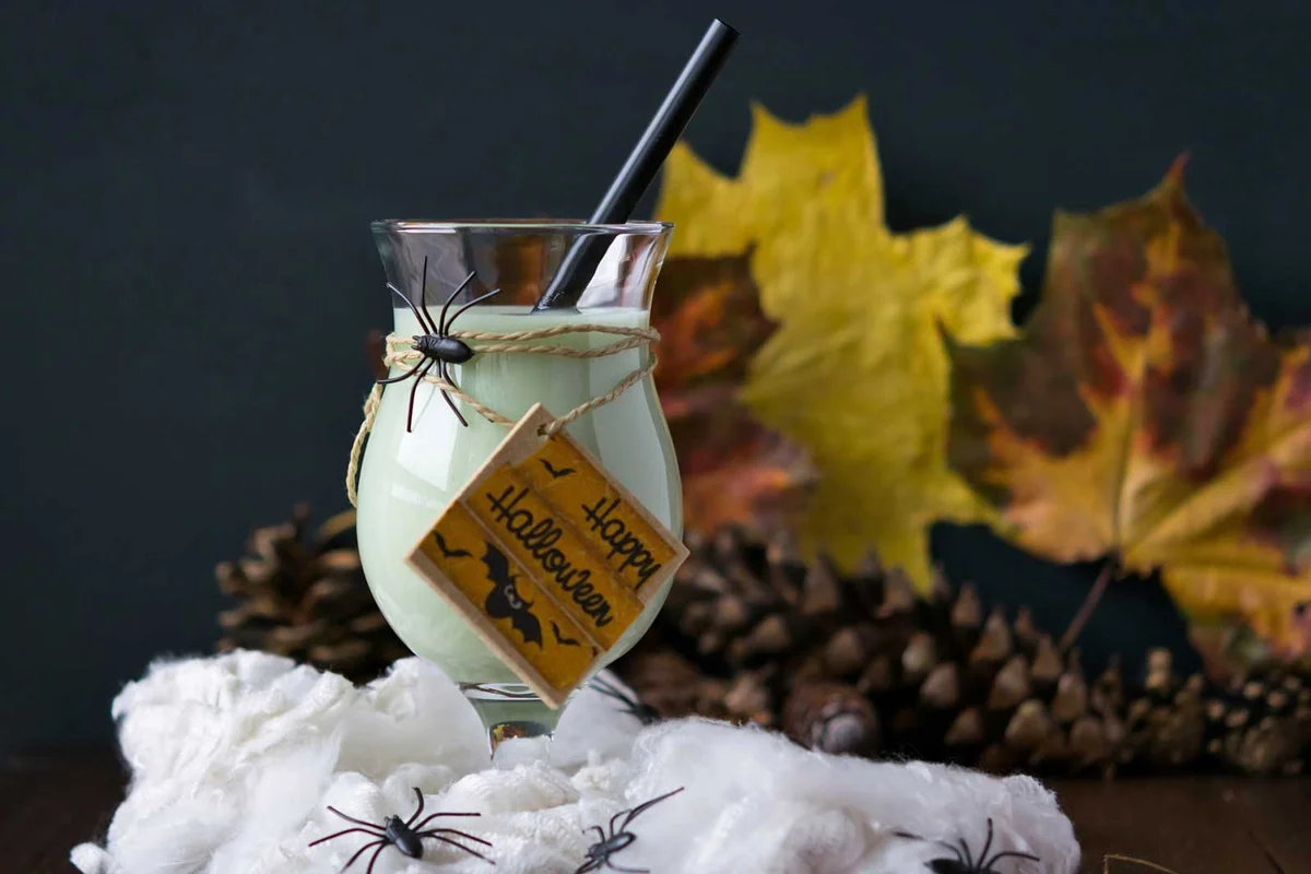 green pina goulada halloween cocktail