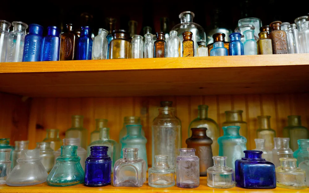 Antique bottle collection