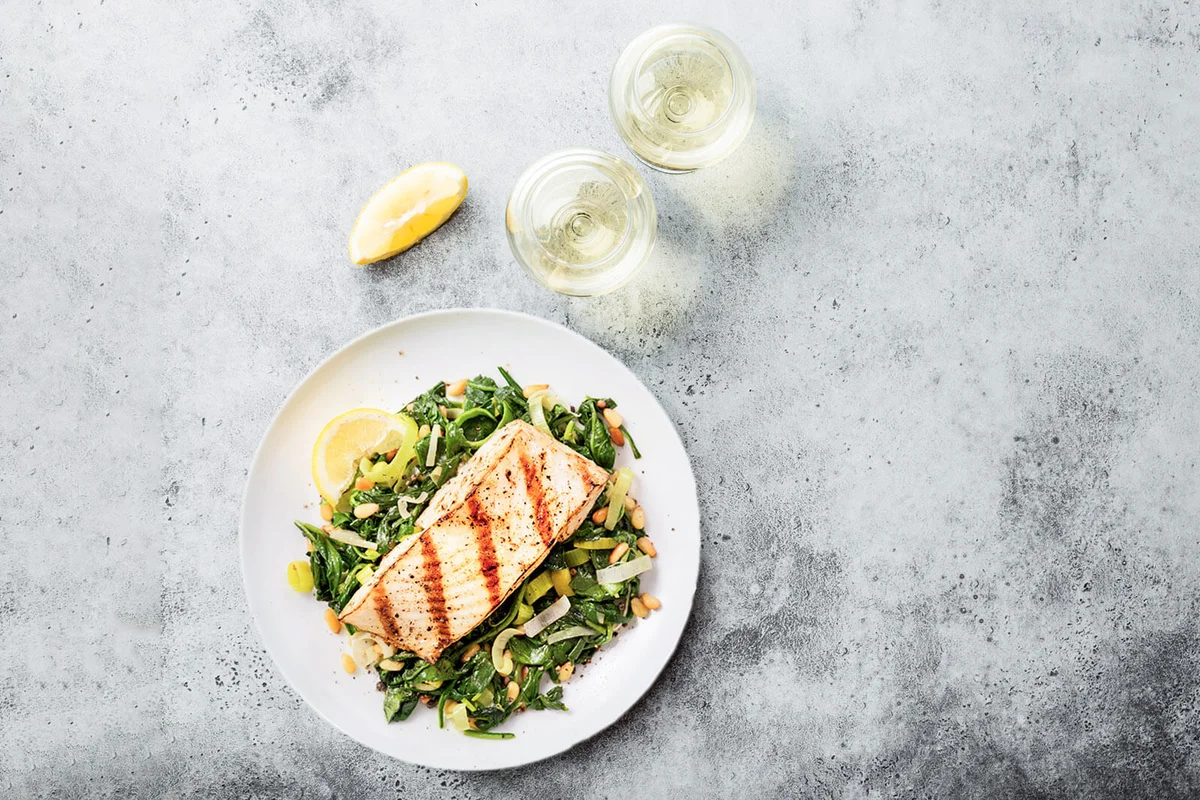 Grilled Halibut with White Wine