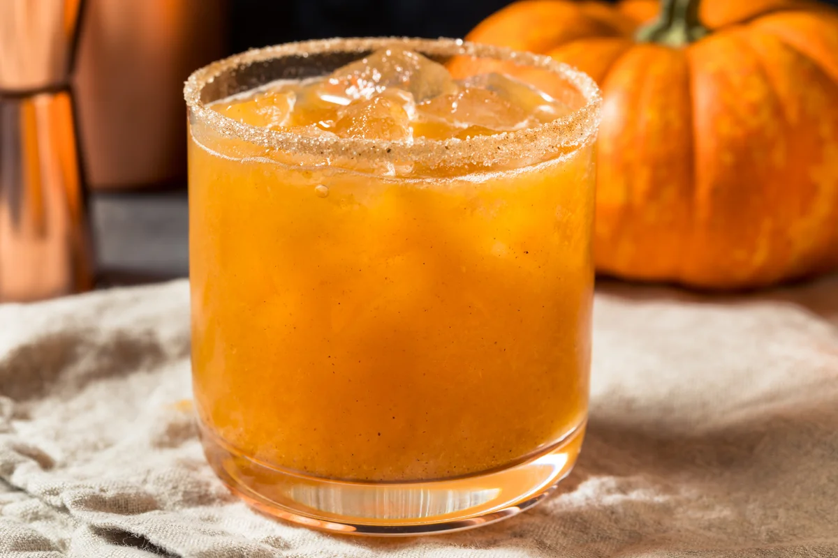 Pumpkin Spice Margarita Halloween tequila cocktail