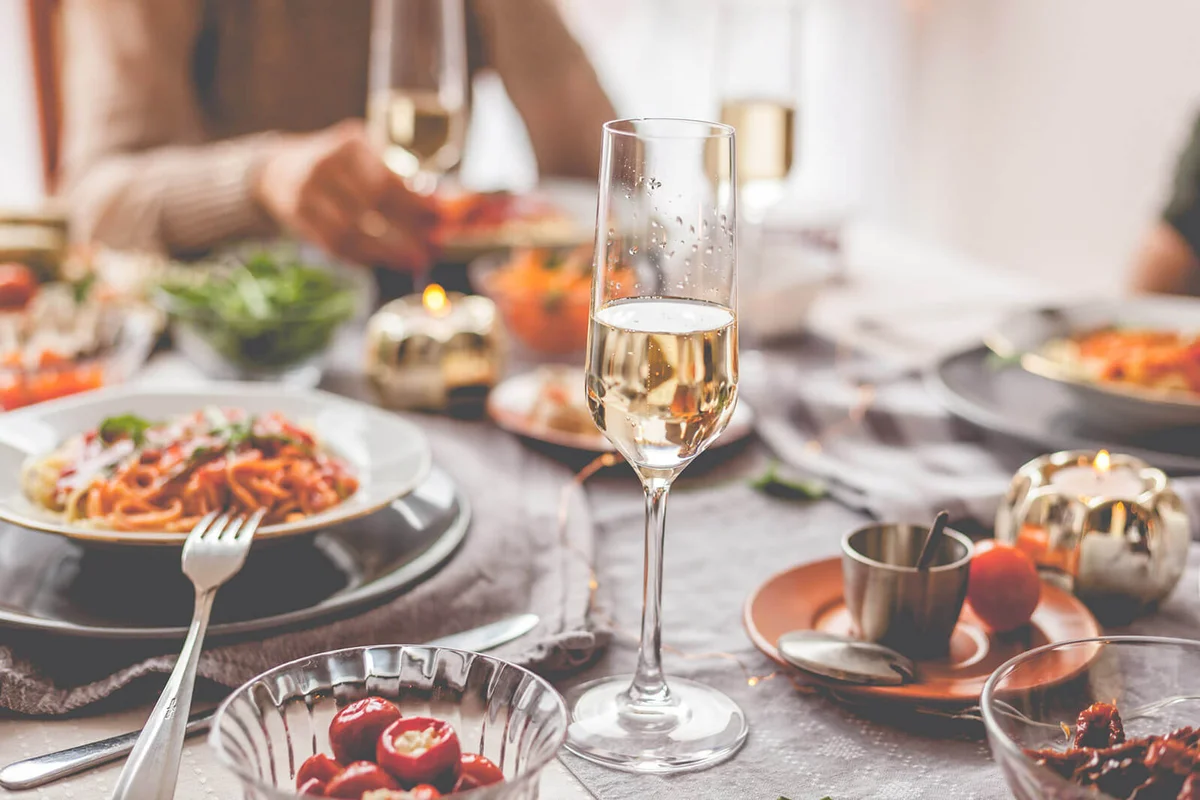 Champagne and food