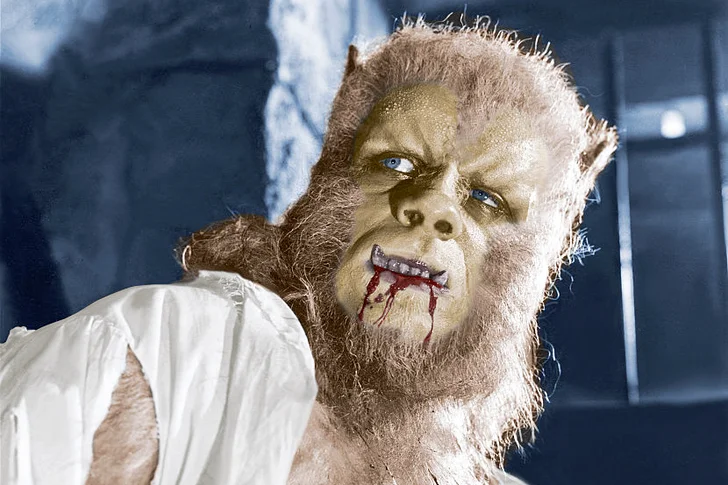 Oliver Reed on the set of The Curse of the Werewolf