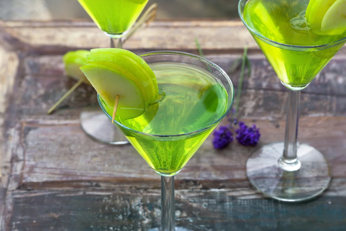 Apple Martinis On Table