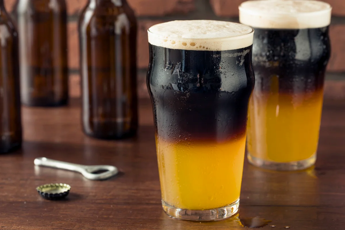 Black and tan drink