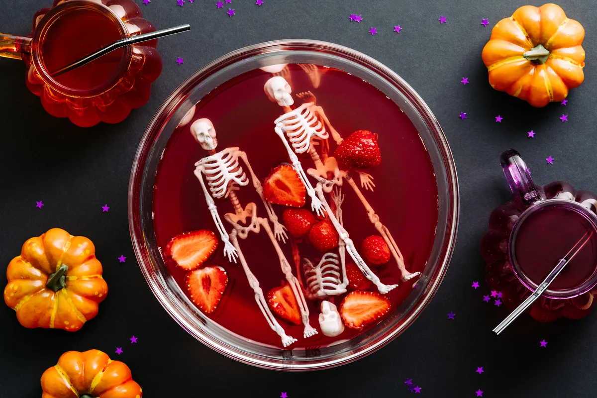 Star Crossed Skeleton Halloween Punch cocktails