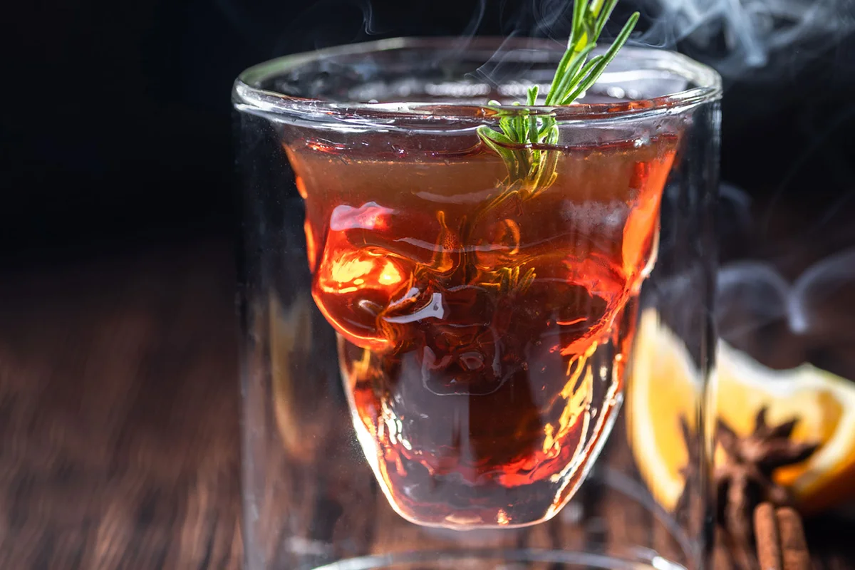 Draculas Demise Halloween cocktail