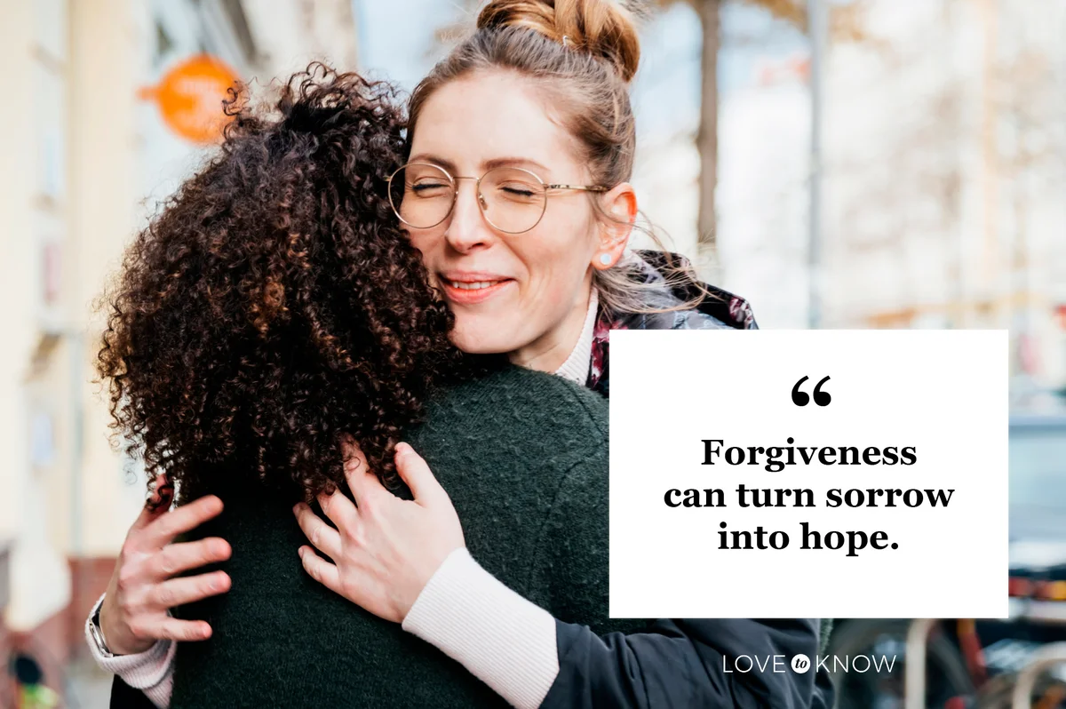 forgiveness quote women friends hugging each other