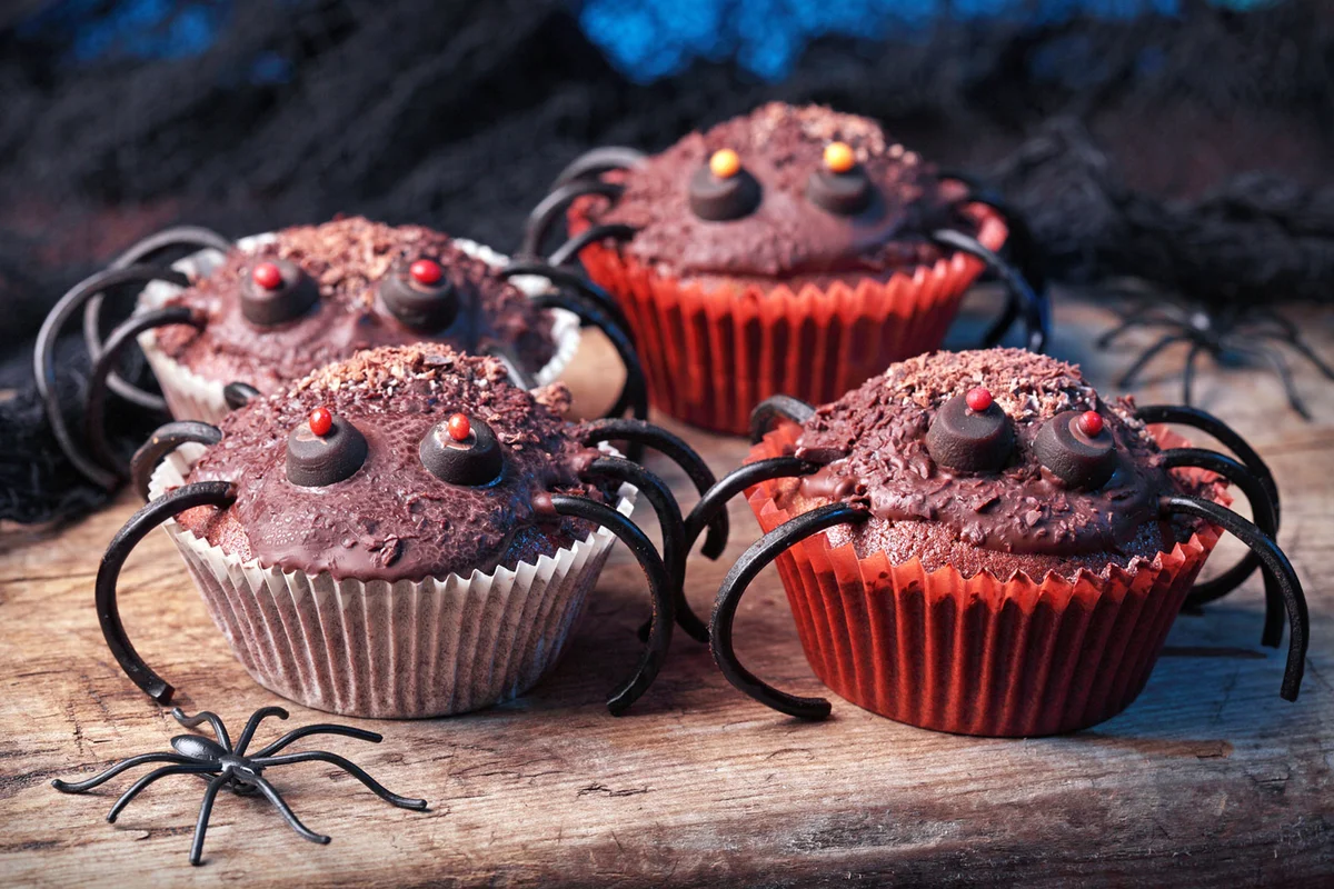 Halloween spider muffin cupcake