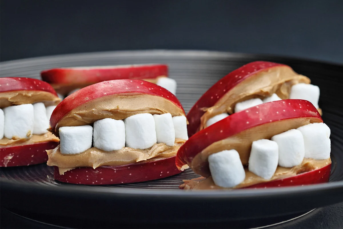marsh monster mouth Halloween snack