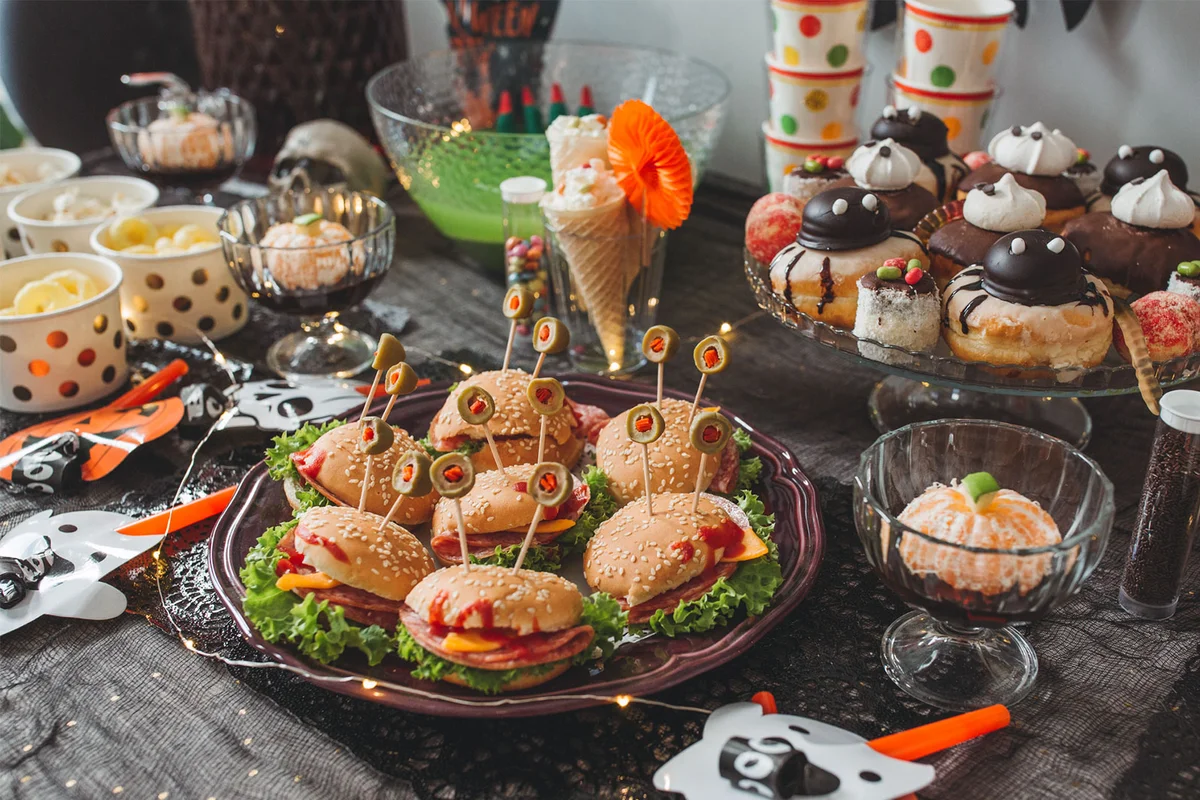 Halloween party food buffet for kids and teens