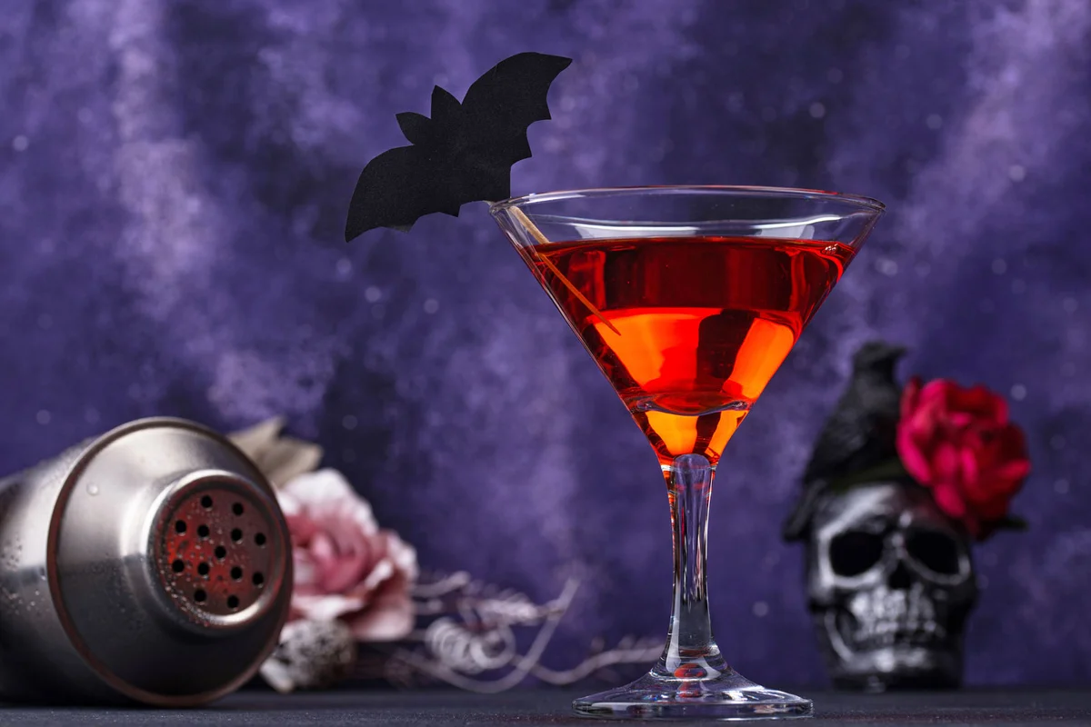 Jason Drinks Manhattan easy Halloween cocktail