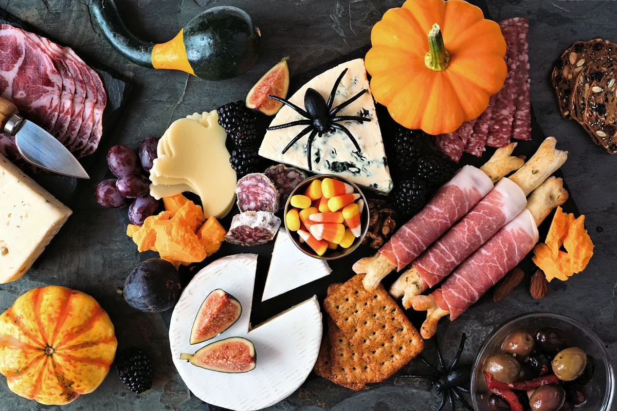 Halloween theme charcuterie platter