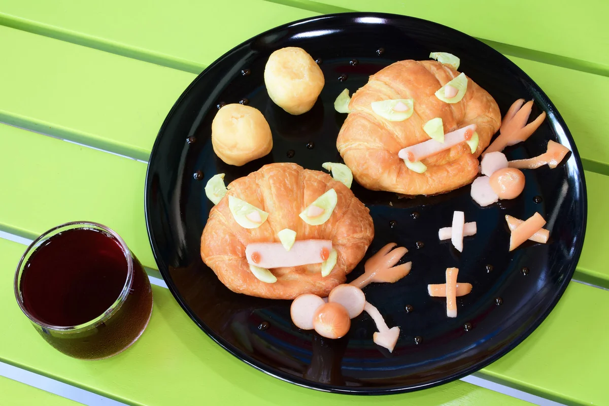Devilish Halloween Birthday Party croissants
