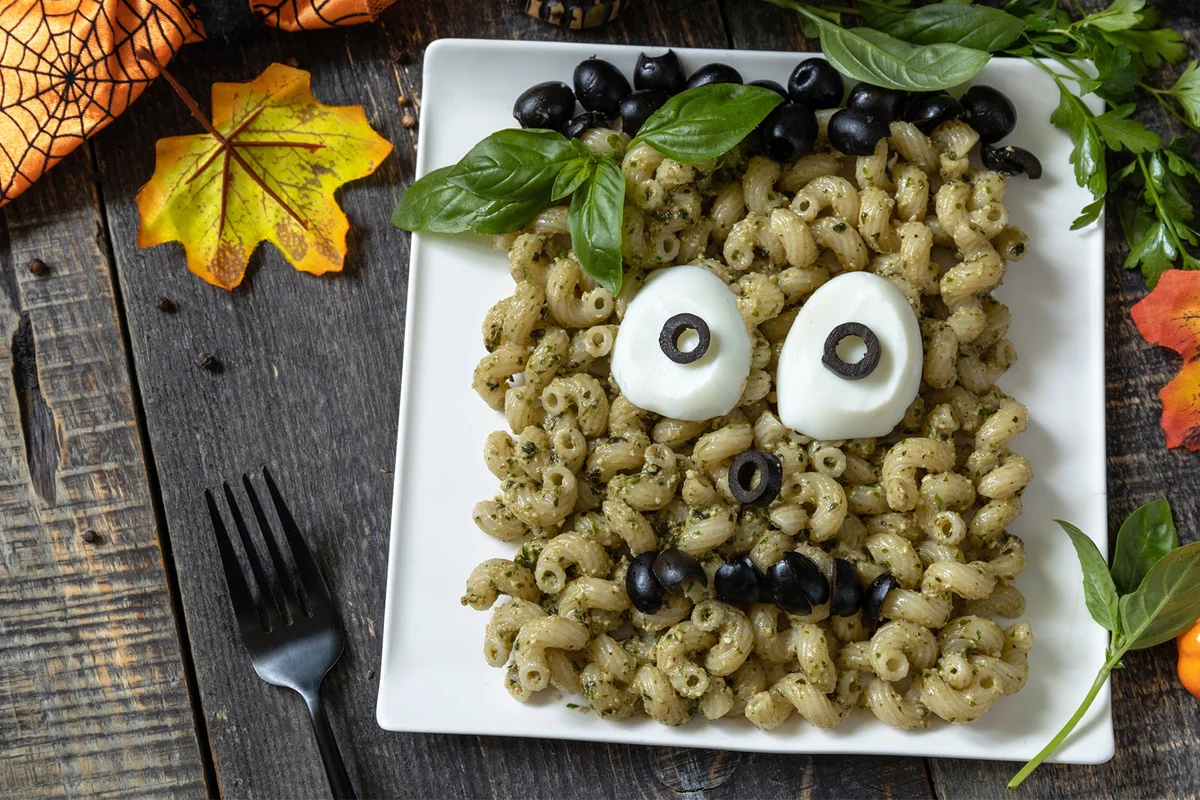Halloween Birthday party Poltergeist Pesto Pasta