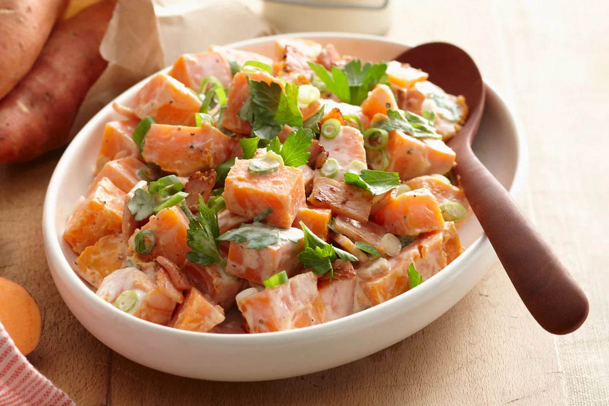Halloween Birthday party sweet potato salad