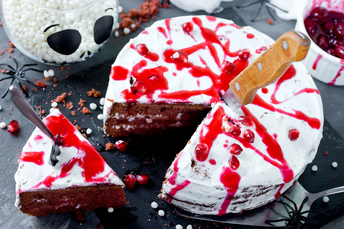 Bloody Red Velvet Halloween Birthday cake