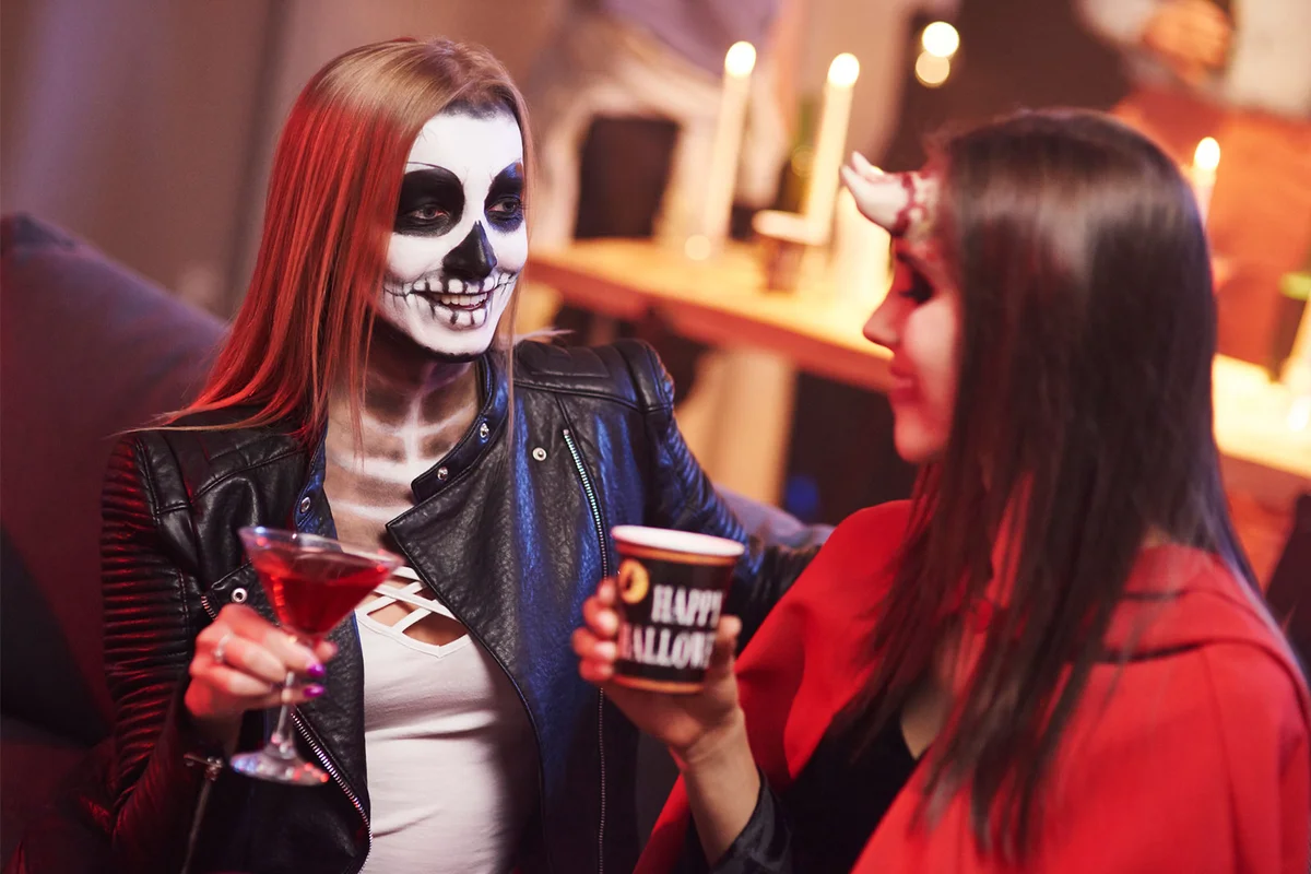women at cocktail party