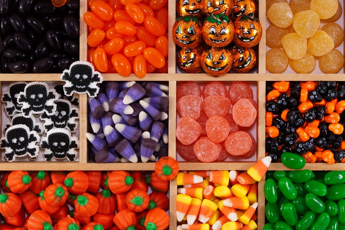 Halloween candy tray party food