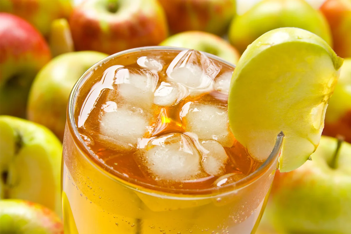 cider spritzer halloween mocktail