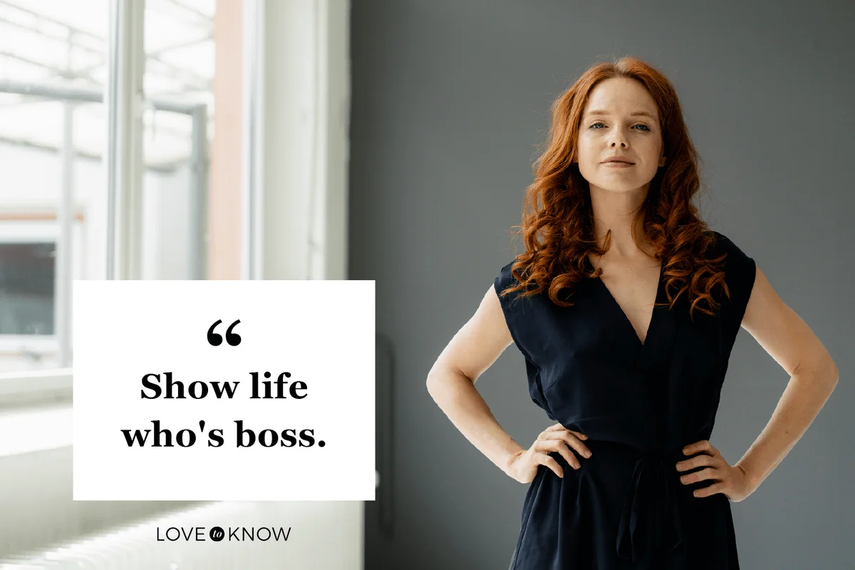 Portrait of redheaded businesswoman in a loft