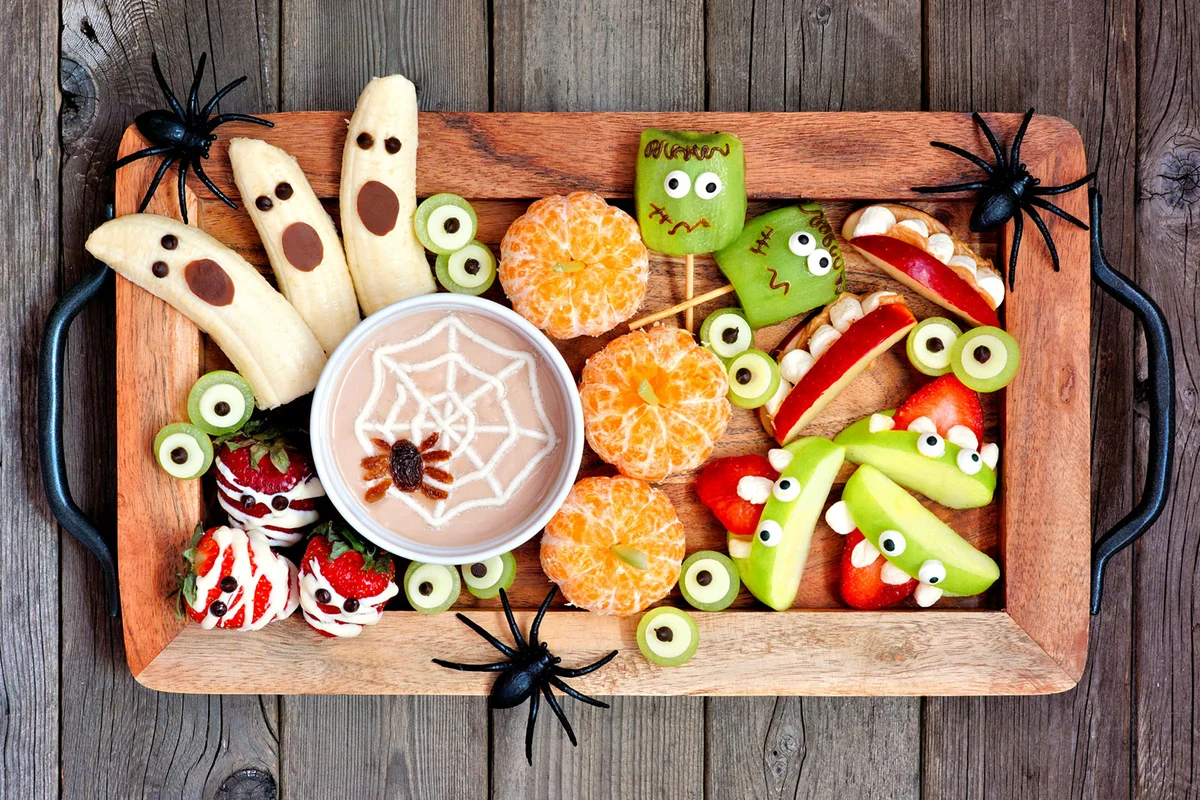 Halloween birthday party fruit platter