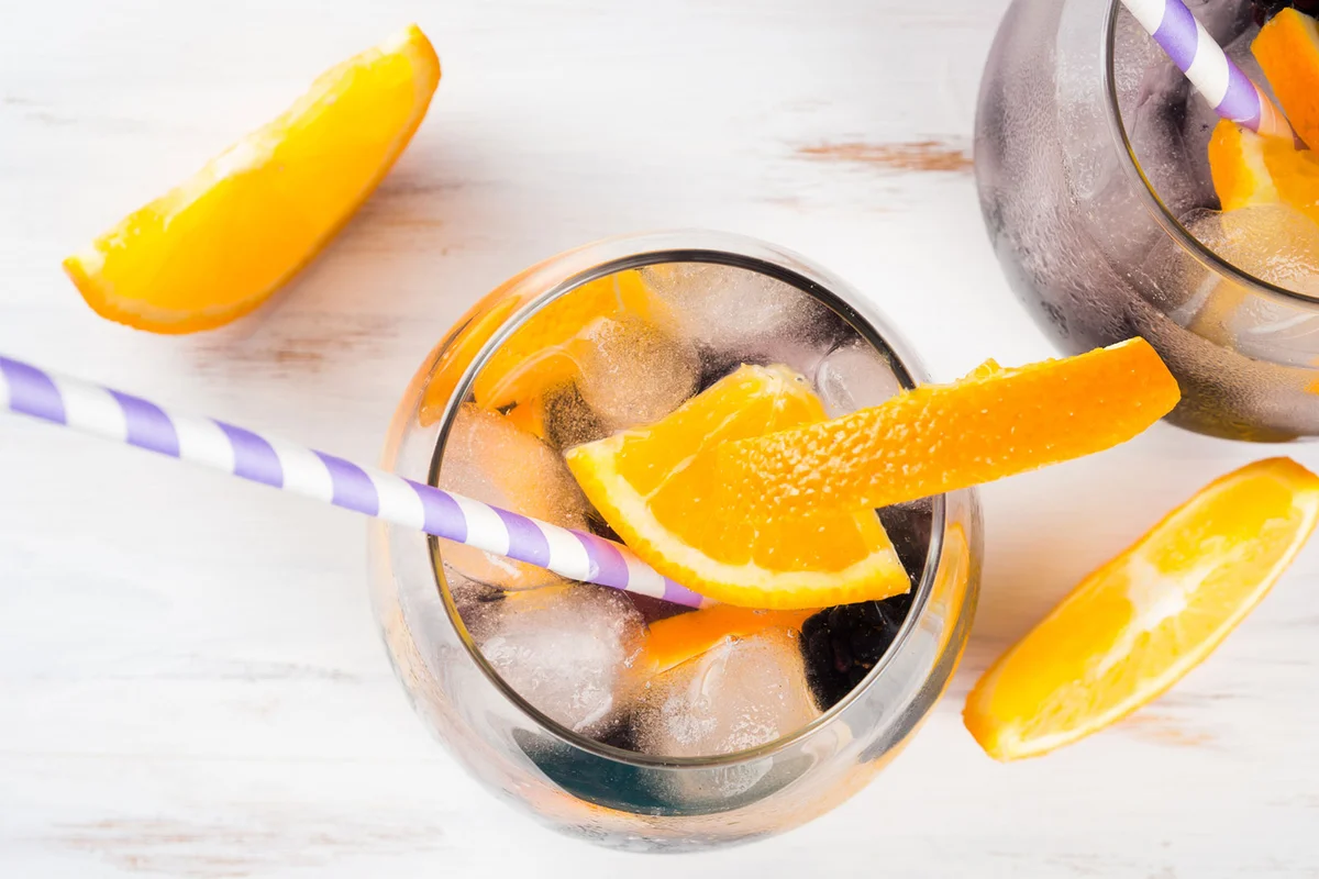 nonalcoholic Halloween cocktail purple people eater punch