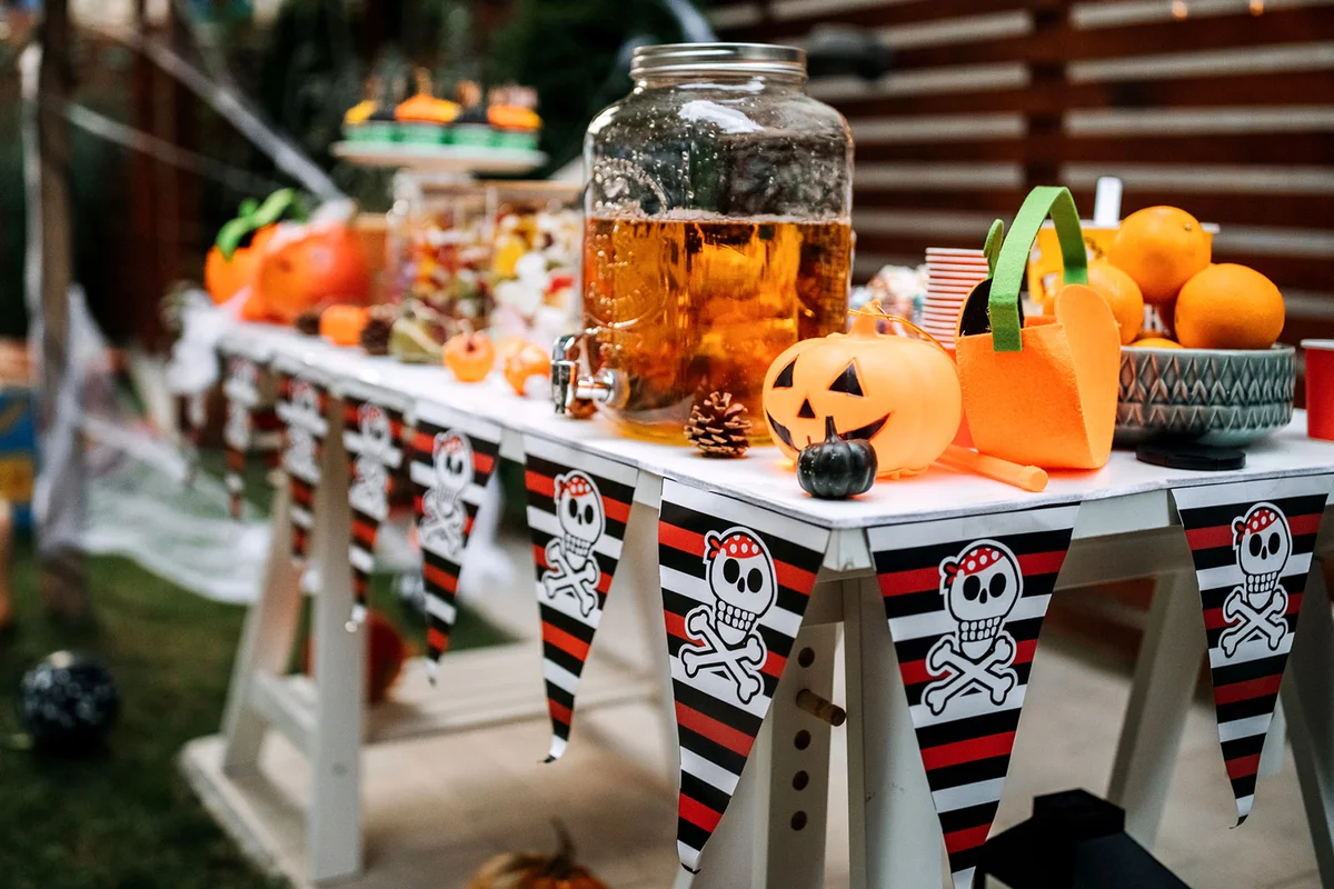 backyard Halloween buffet