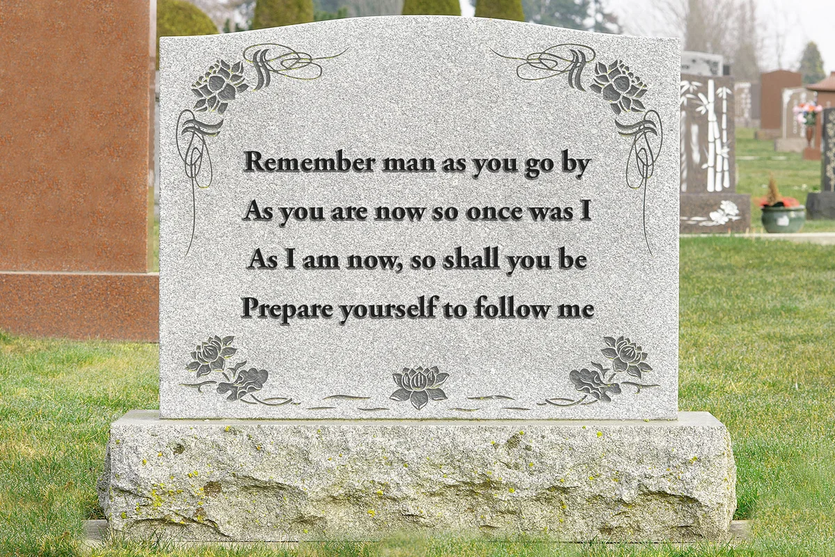 headstone engraving saying