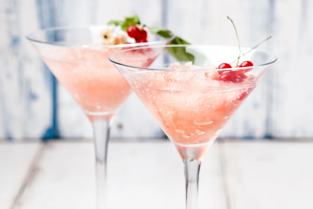 Rose Sorbet Martini sorbet cocktail