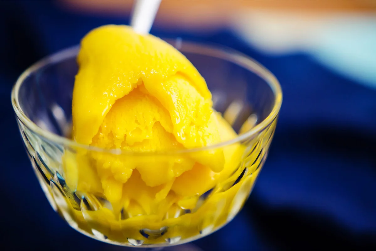 fizzy tropical sorbet cocktail