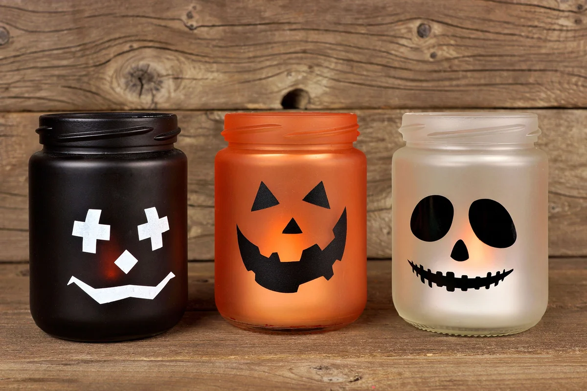 Halloween lantern jar