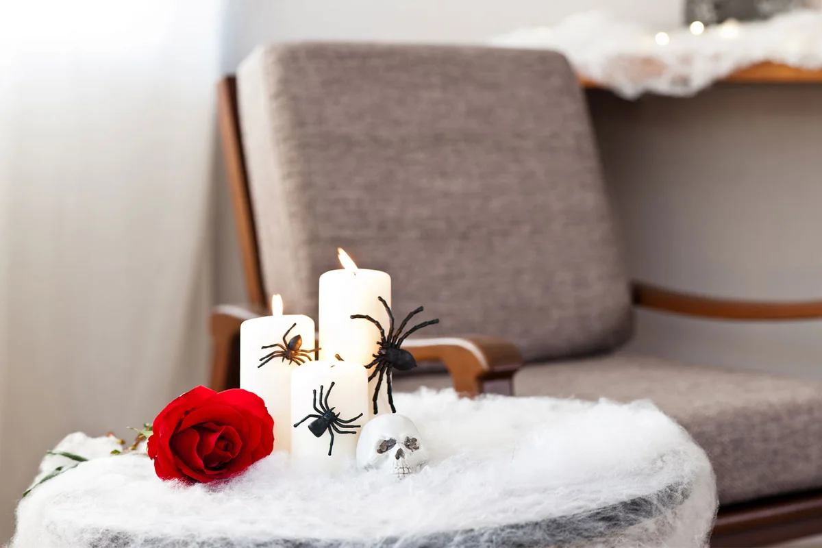 spiders on candles