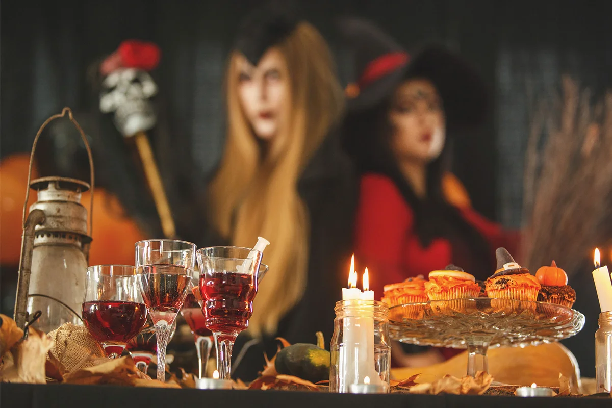 Halloween potions alcohol bar