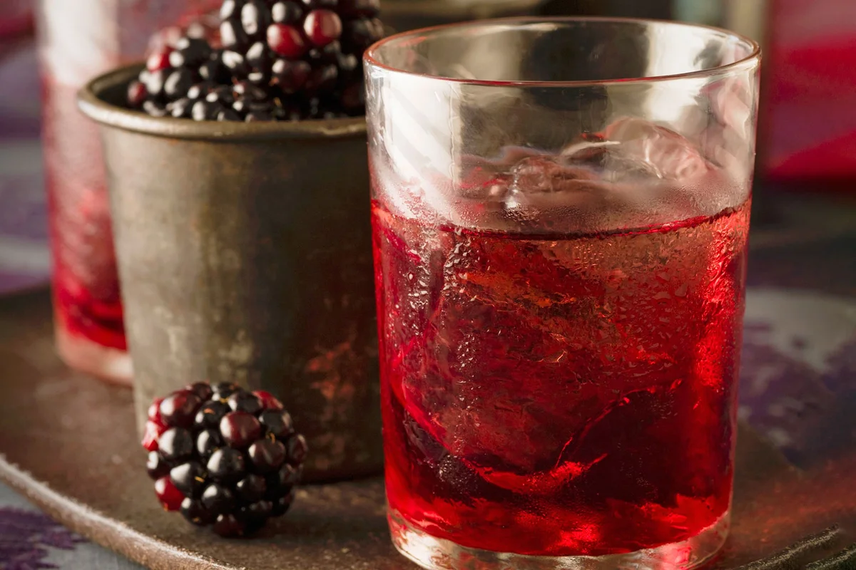 blackberry mead old-fashioned cocktail