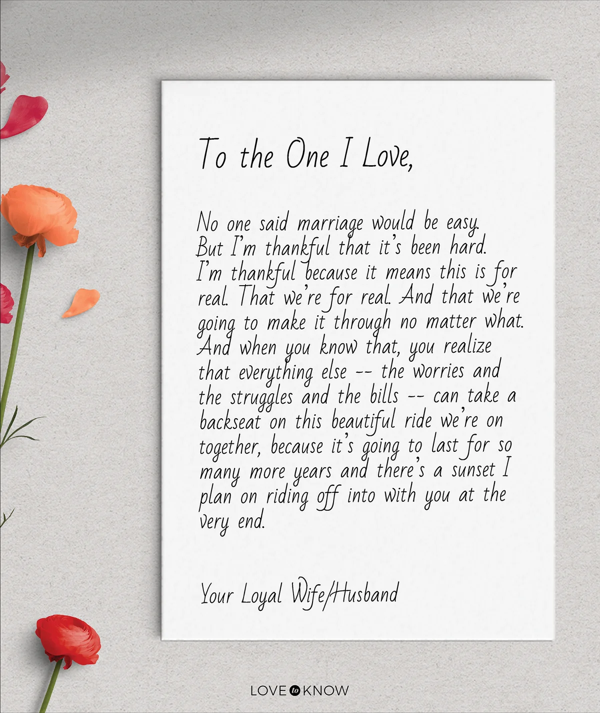 Love letter to the one I love