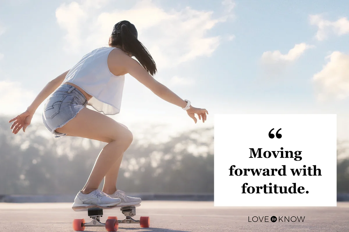 Women skates outdoors on beautiful summer day