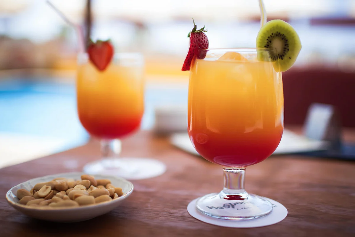 Close-Up Of Cocktails On Table