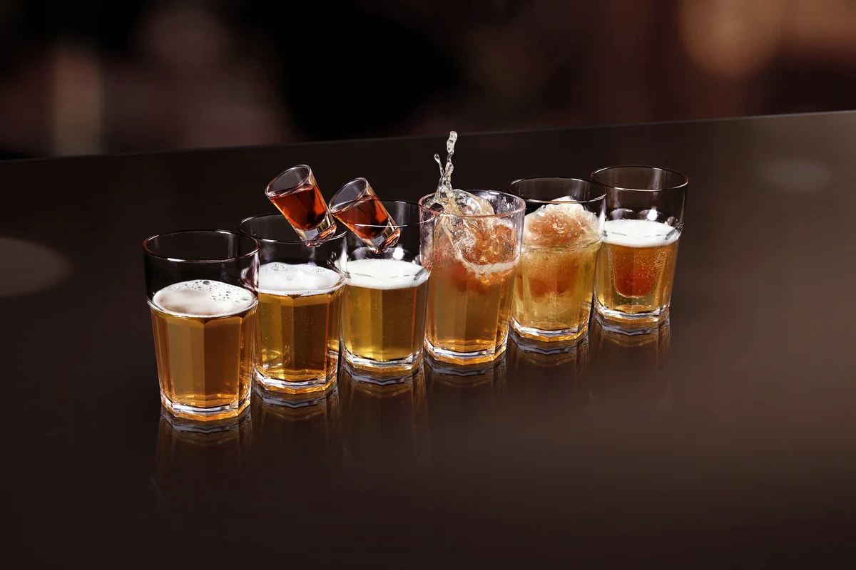 Bomb drinks on counter