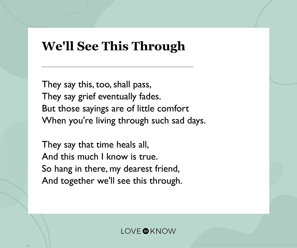 We'll see this through poem