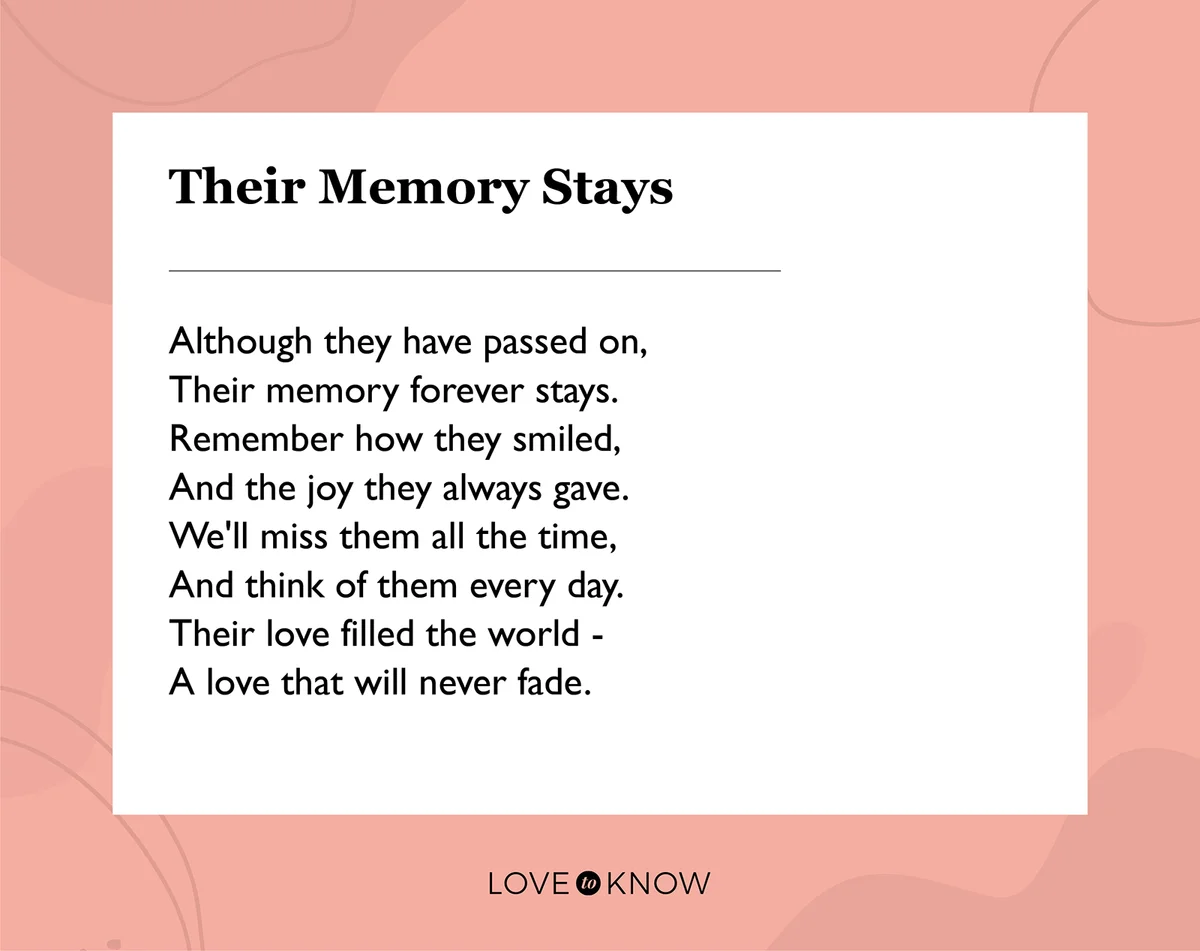 Their memory stays poem