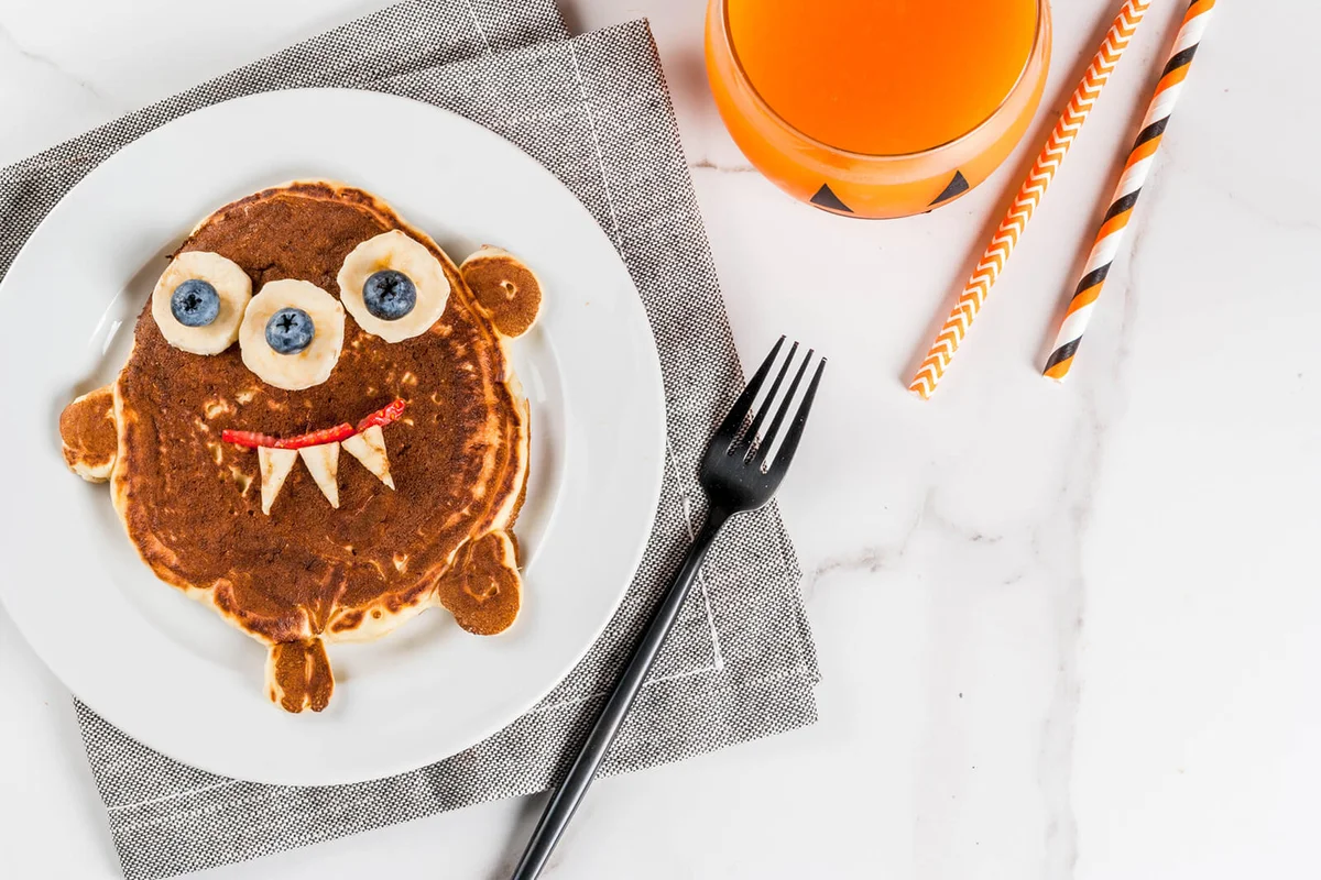 Funny pancakes for Halloween