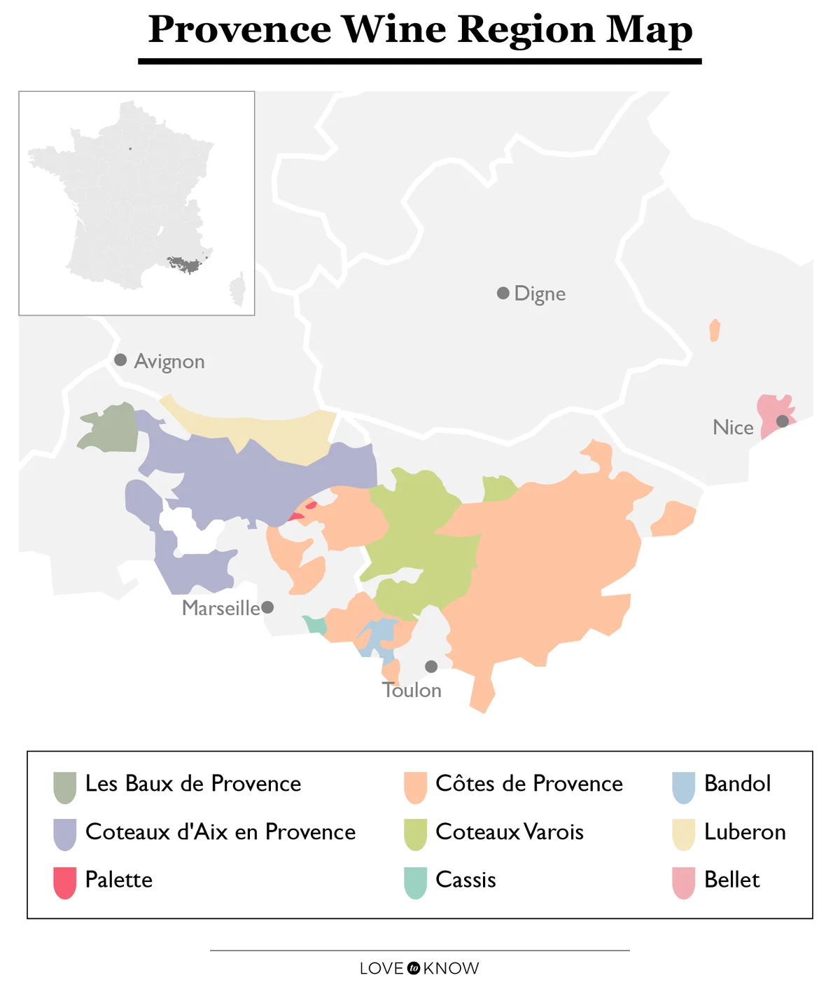 Provence Wine Region Map