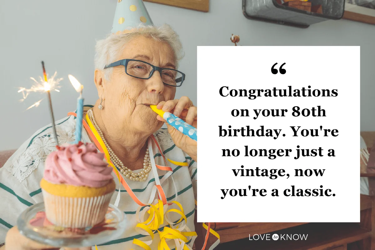 Senior woman at home celebrating her birthday