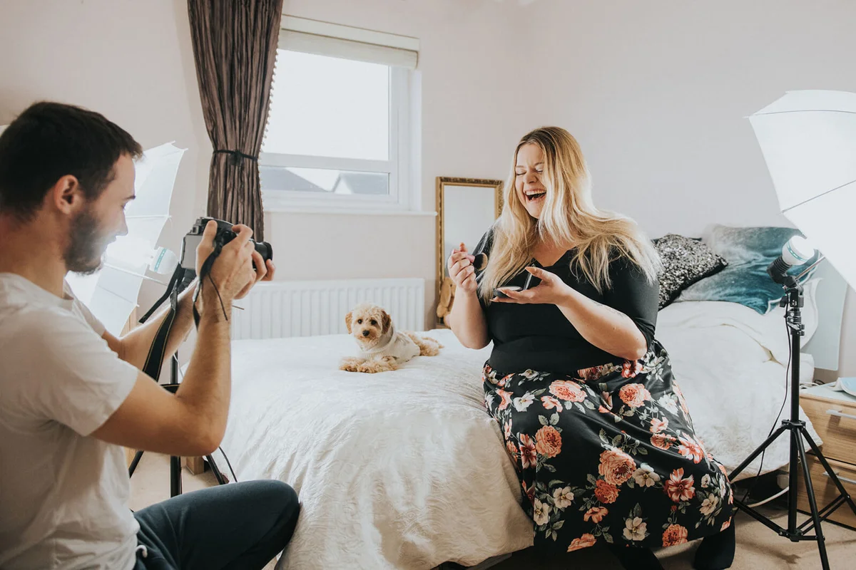 Woman doing a photoshoot