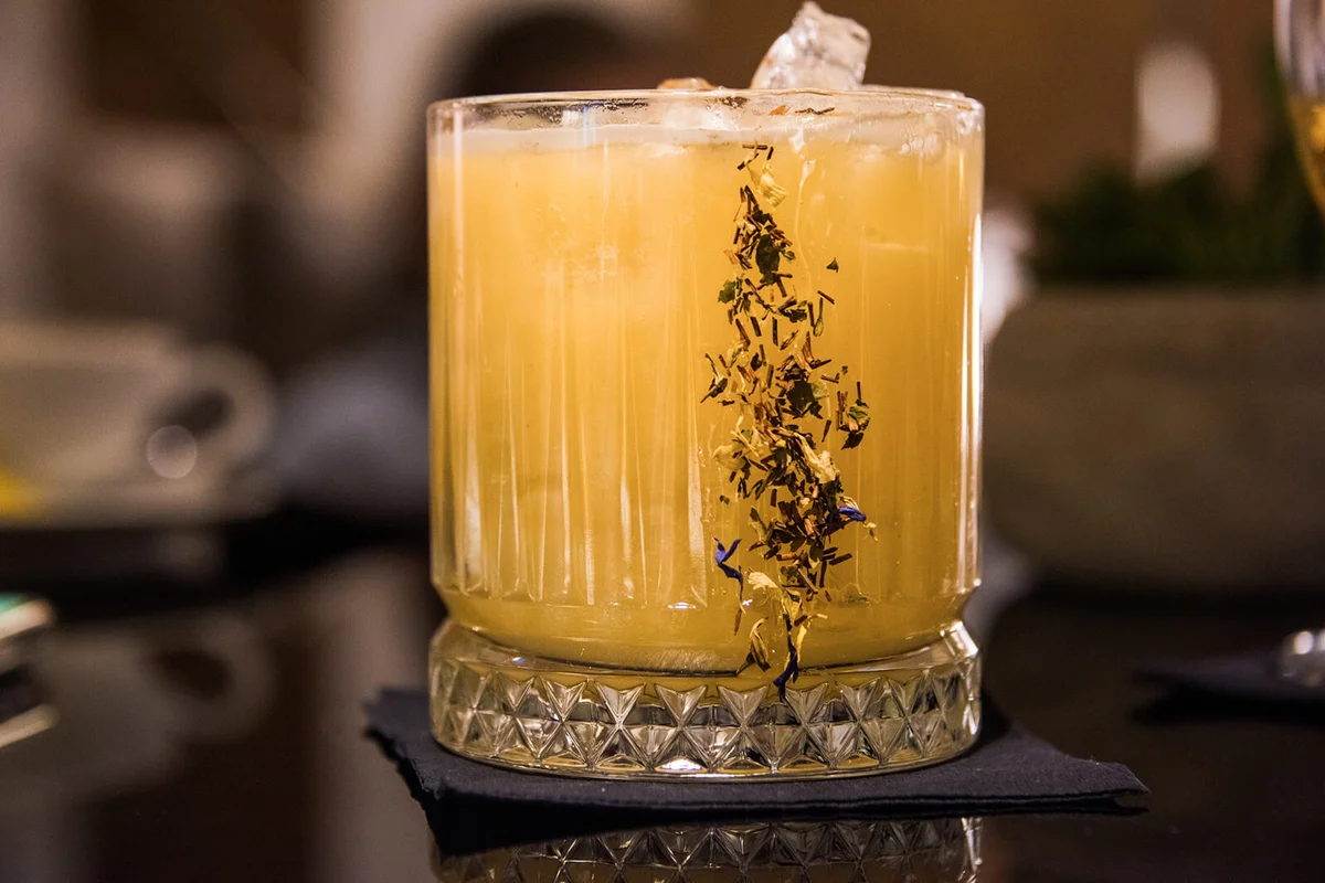 Close up of a naked man cocktail made with vodka