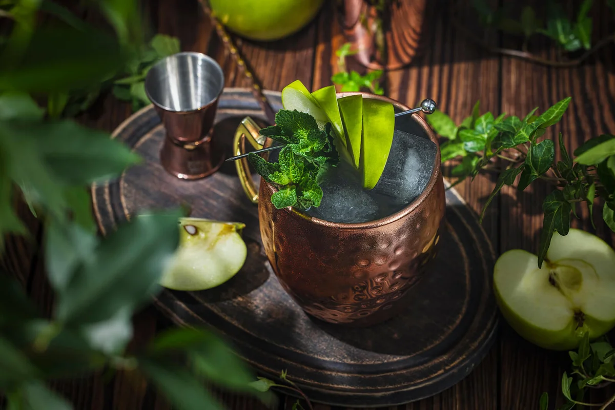 High angle view of plants in container on table
