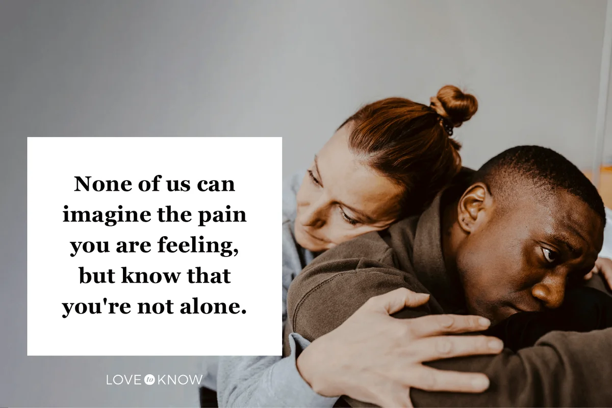 Woman consoling depressed man at home