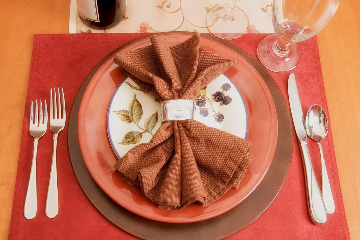Warm image of festive place setting